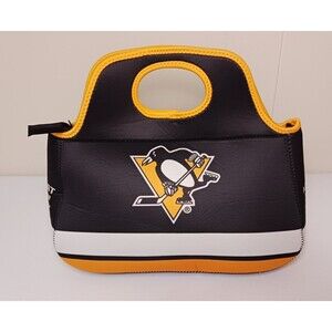 Pittsburgh Penguins Soft Cooler Tote Neoprene Lunch Bag Black & Gold NHL Hockey
